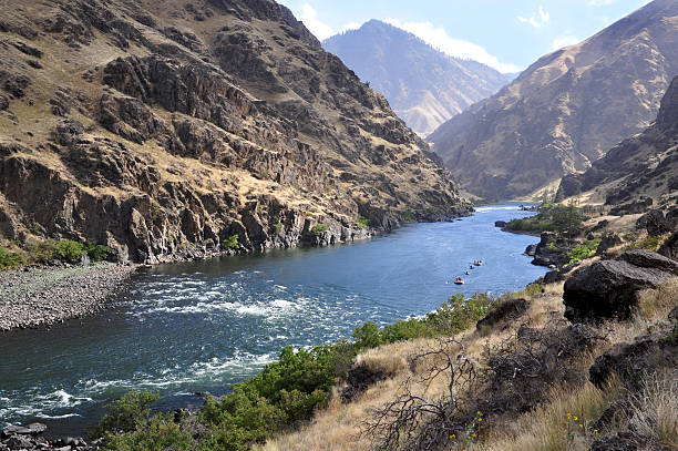 hells canyon-rafting - snake river fotos stock-fotos und bilder