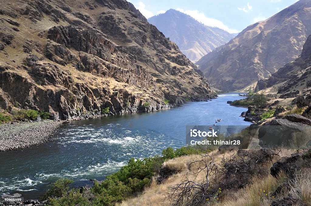 Rafting de Hells Canyon - Photo de Hell's Canyon libre de droits