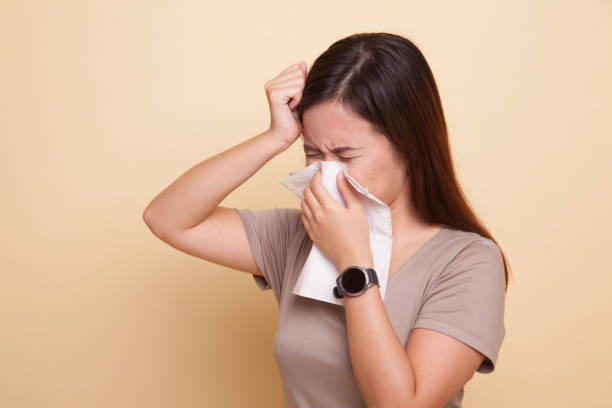 istock Young Asian woman got sick and flu. 929056160