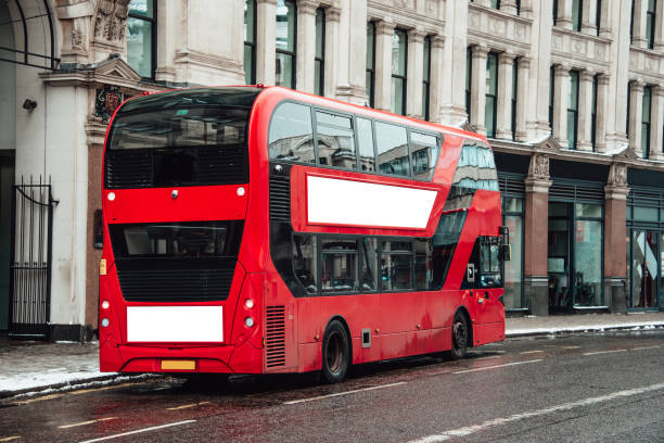 istock Blank billboards on London bus 929056526