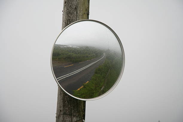 irish landscape in mirror stock photo