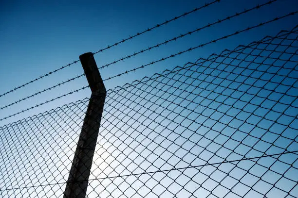 Photo of Barbed wire fence