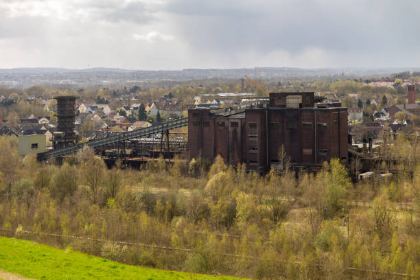 Dortmund, North Rhine-Westphalia, Germany - April 07, 2016: View over Kokerei Hansa (Hansa coking plant), seen from Deusenberg