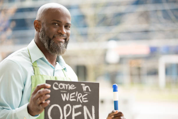 istock Small business owner, man in downtown city area. 929072068