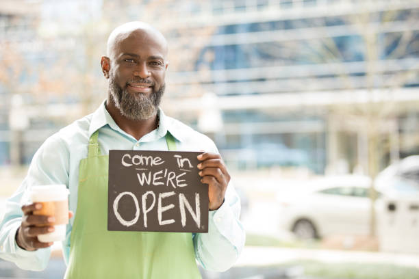 istock Small business owner, man in downtown city area. 929072172