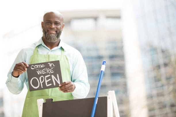 istock Small business owner, man in downtown city area. 929072490