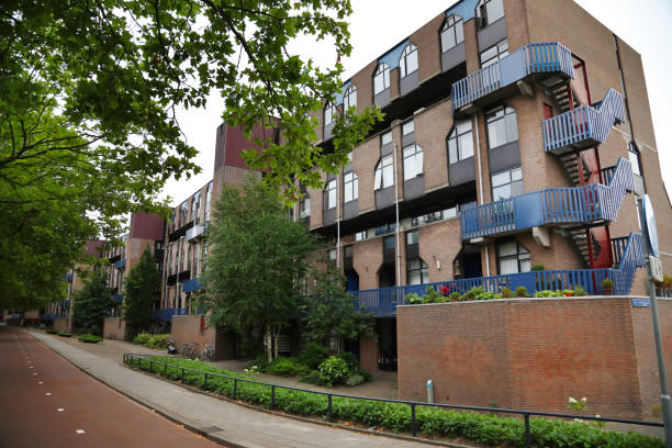 istock Modern apartment building in Rotterdam with street. 929072810