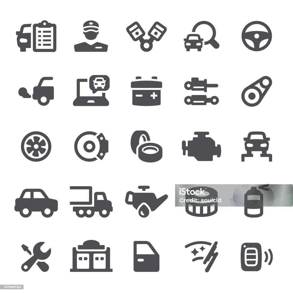 Car Service Icons Car service, auto repair shop, garage, icon, icon set, auto parts, auto, maintenance Icon Symbol stock vector