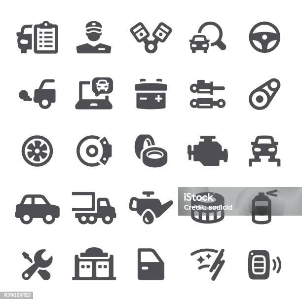 Car Service Icons Stock Illustration - Download Image Now - Icon Symbol, Auto Repair Shop, Engine