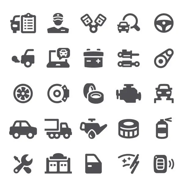 Vector illustration of Car Service Icons