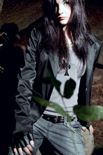 Asian young rocker girl