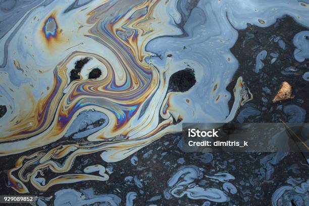 Tar Water Stock Photo - Download Image Now - Crude Oil, Water, Pollution