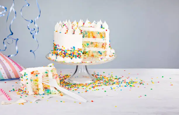 Photo of Birthday Cake with Sprinkles