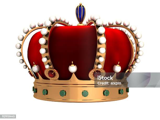 Golden Corona - Fotografie stock e altre immagini di Corona reale - Corona reale, Famiglia reale, Tridimensionale