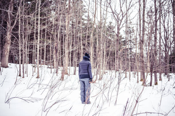 istock Woman alone in the woods 929104460