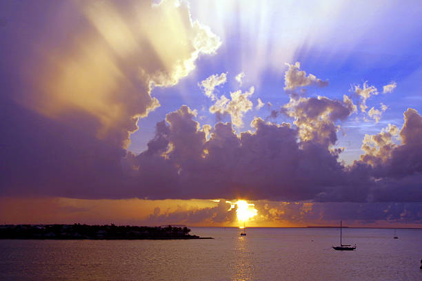 Key West pôr do sol - fotografia de stock