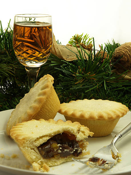 豆腐タルトやシェリー - mince pie crumb christmas food ストックフォトと画像