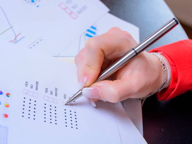 istock A businesswoman writes check 929121630