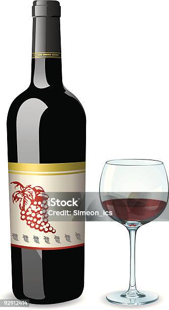 Red Wein Stock Vektor Art und mehr Bilder von Alkoholisches Getränk - Alkoholisches Getränk, Blaues Glas, ClipArt