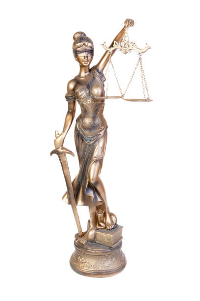 istock Statue of justice, Themis mythological Greek goddess, isolated 929139996