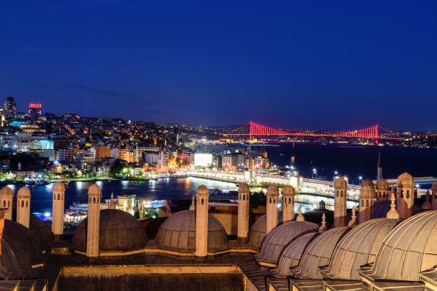 istock Sunset in Istanbul Bosphorus and Bridge 929167564