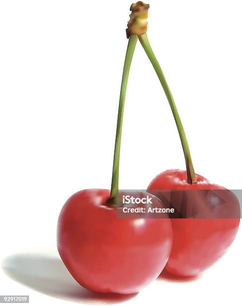 Juicy Red Cherries Stock Illustration - Download Image Now - Cherry, Close-up, Color Gradient