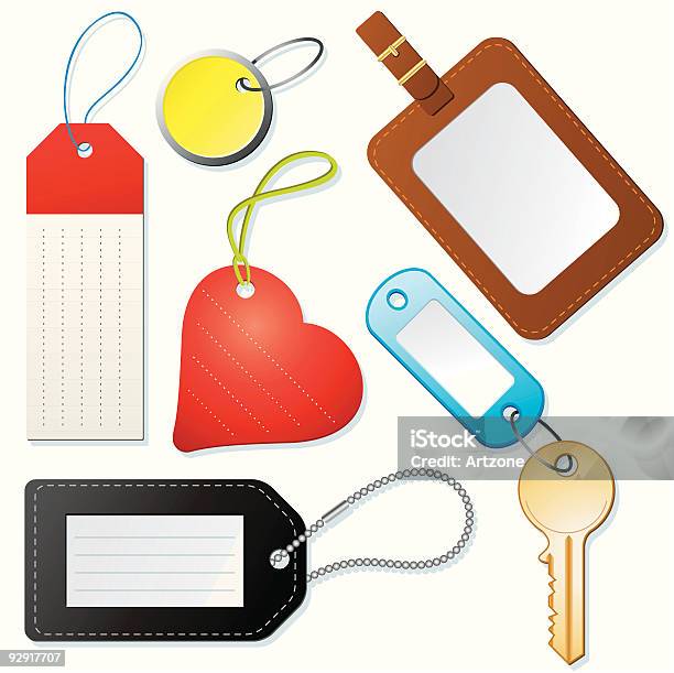 More Tags And Labels Stock Illustration - Download Image Now - Luggage Tag, Illustration, Leather