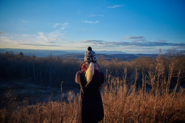 istock woman looking at view with mountain 929189570