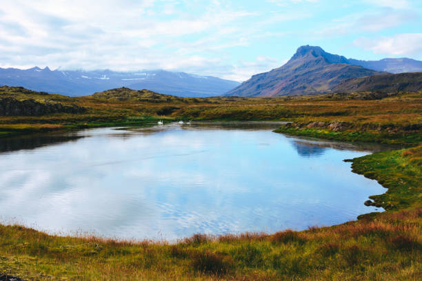 istock View of a lake and a mountains, Iceland 929195228