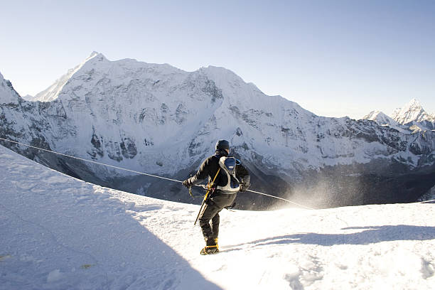 Alpine Climber - Nepal stock photo