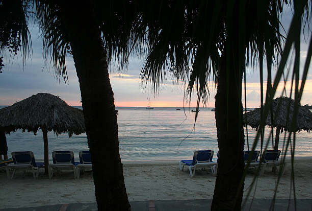 Caribbean Sunset - Jamaica stock photo
