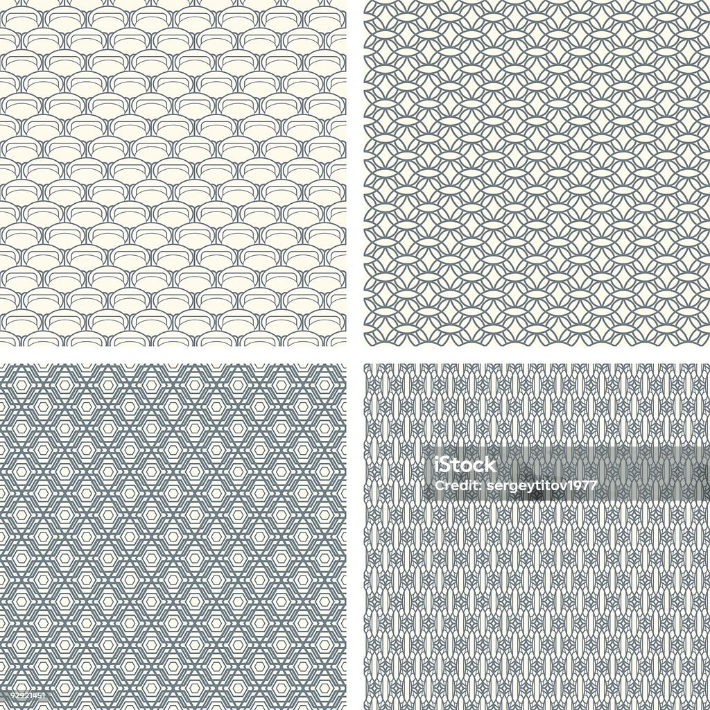 Lattic Pattern Lattice Pattern Set Stock Illustration - Download Image Now - Abstract ...