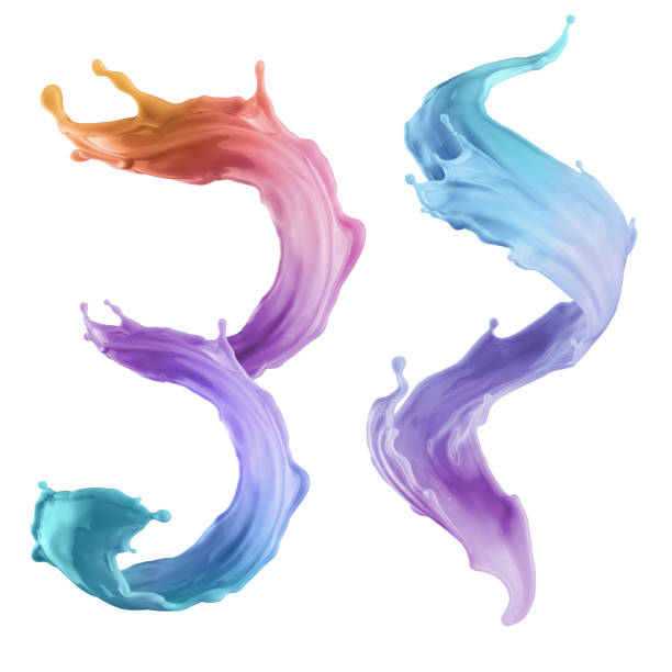 istock 3d render, abstract dynamic liquid splash, pastel color blend, paint splashing, abstract colorful wave, fashion background, artistic clip art element isolated on white 929216792