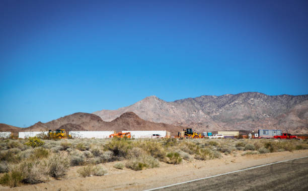 istock Construction equipment in the Mojave desert 929226754