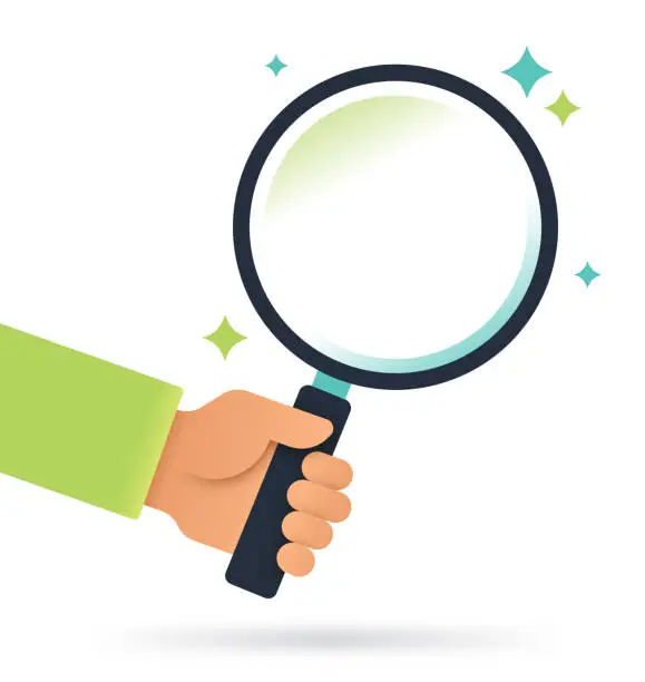 Vector illustration of Magnifying Glass Search