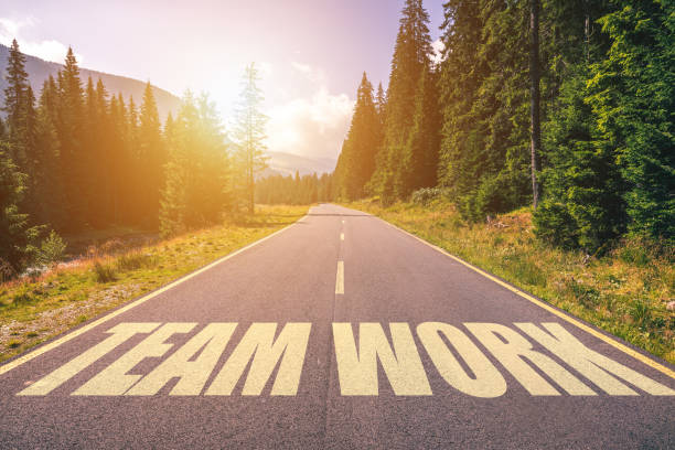 istock Team Work words written on road in the mountains 929231104