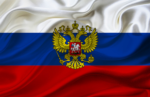 Russian waving flag
