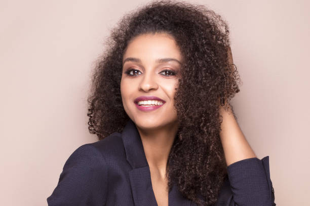 istock Elegant lady with afro hairstyle. 929269996