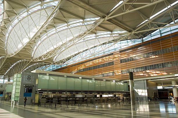 istock Counter and roof in Airport 92930242