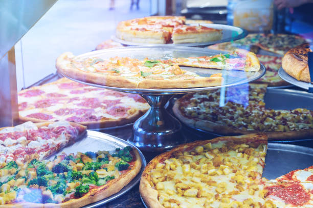 istock Delicious homemade pizza on the counter 929303738