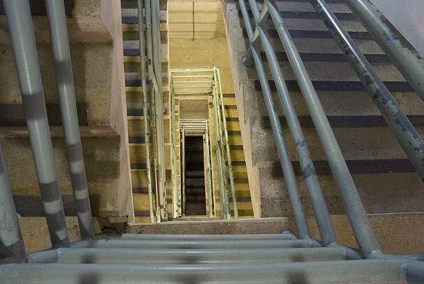 istock Looking Down a Parking Garage Stairwell at Night 92930576