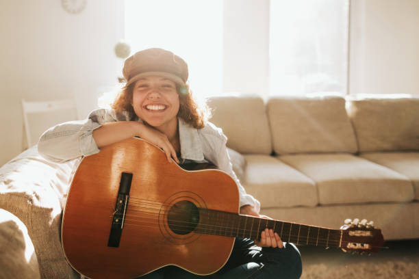 istock Young guitarist in dream scene 929313126