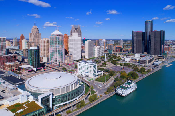 istock Detroit Waterfront Aerial Summer 929313832