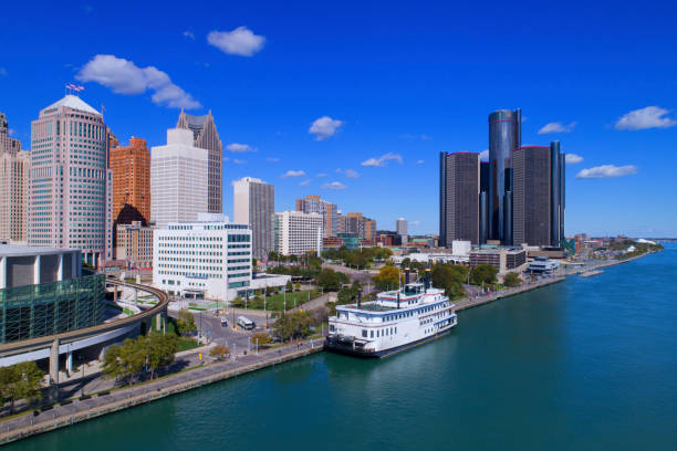 istock Detroit Waterfront Aerial Summer 929313834