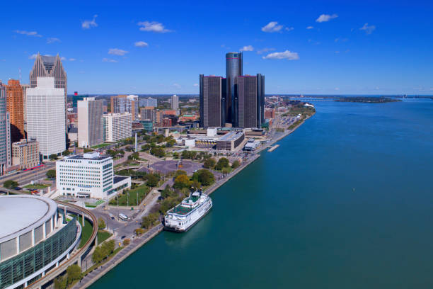 istock Detroit Waterfront Aerial Summer 929313844