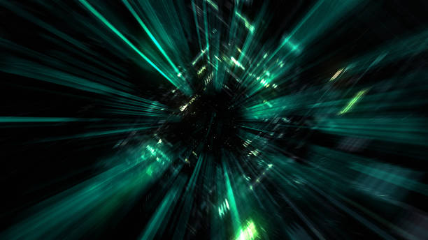 istock Flight into cosmic futuristic HUD tunnel seamless VJ loop 929319304