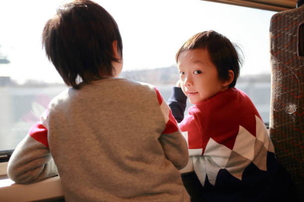 istock The children are on the train 929345878