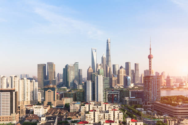istock Shanghai skyline and cityscape at sunset 929365672