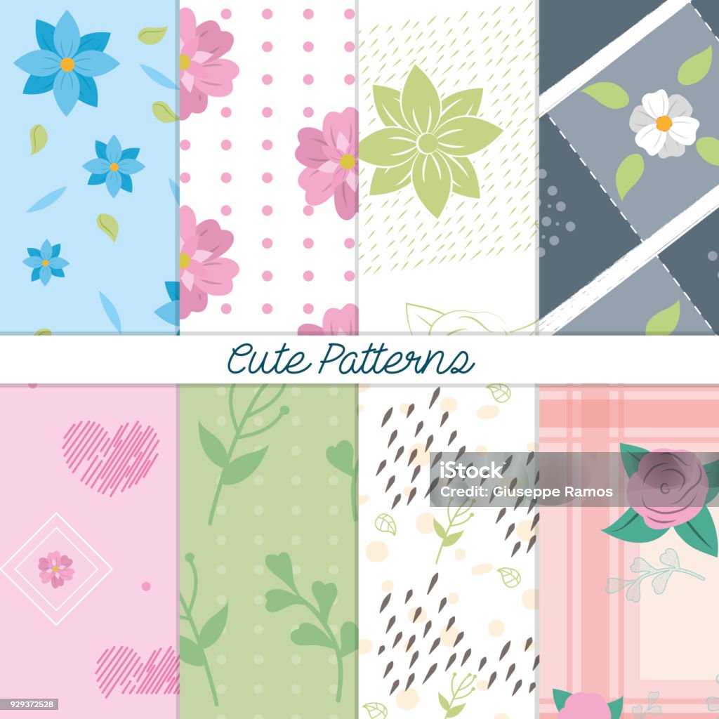 Cute Patterns Backgrounds Stock Illustration - Download Image Now ...