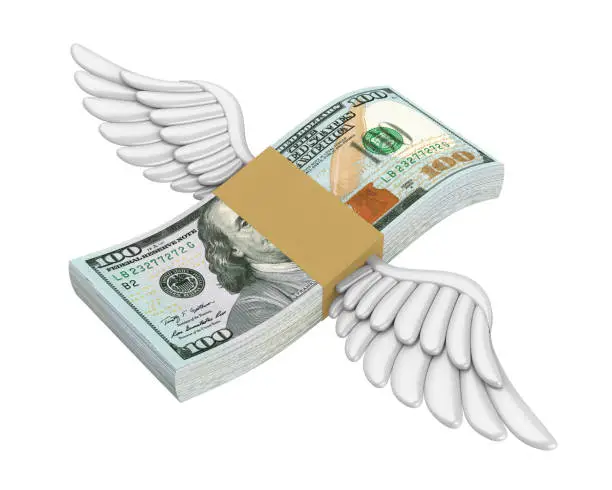 Photo of Money Wings Flying Isolated